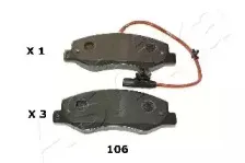 Комплект тормозных колодок, дисковый тормоз ASHIKA купить