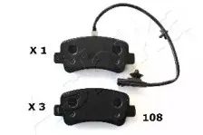 Комплект тормозных колодок, дисковый тормоз ASHIKA купить