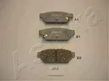 Комплект тормозных колодок, дисковый тормоз ASHIKA купить