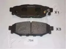 Комплект тормозных колодок, дисковый тормоз ASHIKA купить