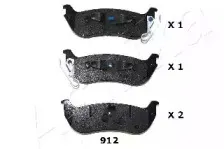 Комплект тормозных колодок, дисковый тормоз ASHIKA купить