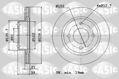 Тормозной диск SASIC купить