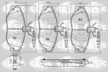 Комплект тормозных колодок, дисковый тормоз SASIC купить