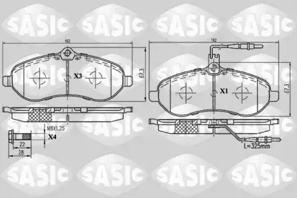 Комплект тормозных колодок, дисковый тормоз SASIC купить
