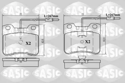 Комплект тормозных колодок, дисковый тормоз SASIC купить