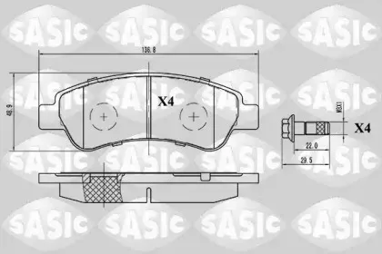 Комплект тормозных колодок, дисковый тормоз SASIC купить