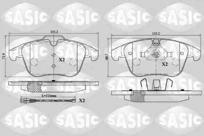 Комплект тормозных колодок, дисковый тормоз SASIC купить