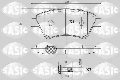 Комплект тормозных колодок, дисковый тормоз SASIC купить