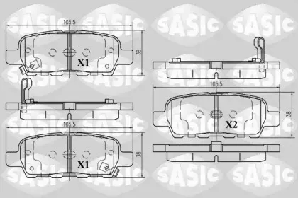 Комплект тормозных колодок, дисковый тормоз SASIC купить
