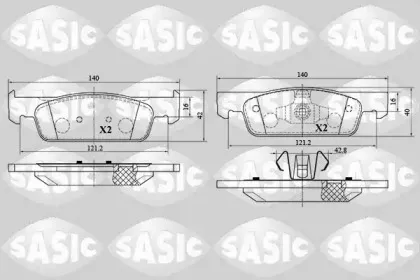 Комплект тормозных колодок, дисковый тормоз SASIC купить