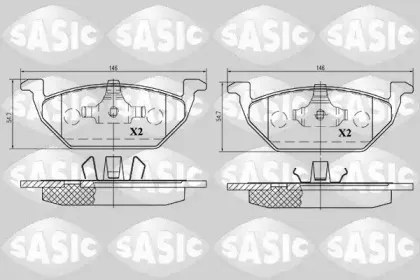 Комплект тормозных колодок, дисковый тормоз SASIC купить