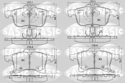 Комплект тормозных колодок, дисковый тормоз SASIC купить