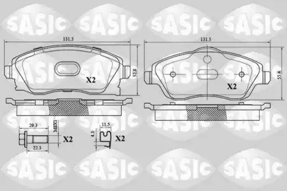 Комплект тормозных колодок, дисковый тормоз SASIC купить