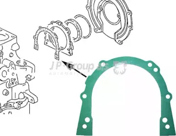 Прокладка, крышка картера (блок-картер двигателя) JP GROUP купить