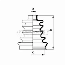 Комплект пылника, приводной вал JP GROUP купить