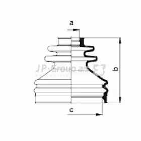 Комплект пылника, приводной вал JP GROUP купить