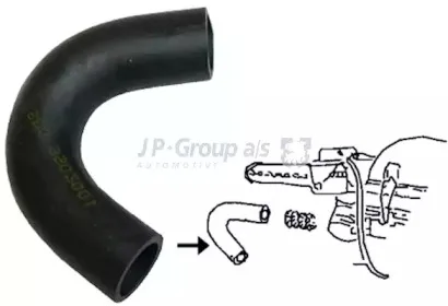 Рукав воздухозаборника, воздушный фильтр JP GROUP купить