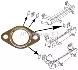 Прокладка, труба выхлопного газа JP GROUP купить