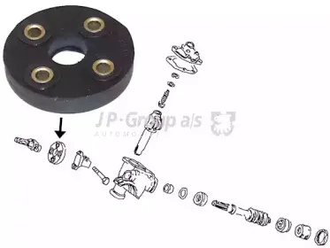Фланец, колонка рулевого управления JP GROUP купить