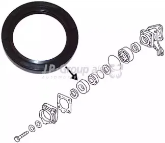 Уплотняющее кольцо вала, подшипник ступицы колеса JP GROUP купить