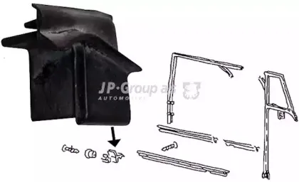 Облицовка / защитная накладка, стекло двери JP GROUP купить