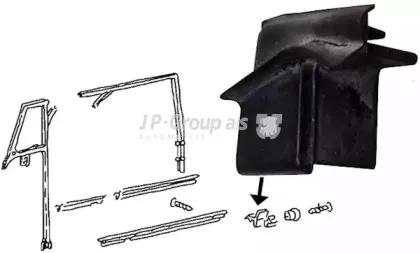 Облицовка / защитная накладка, стекло двери JP GROUP купить