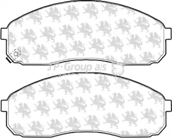 Комплект тормозных колодок, дисковый тормоз JP GROUP купить