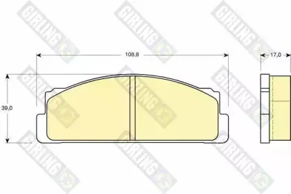 Комплект тормозных колодок, дисковый тормоз GIRLING купить