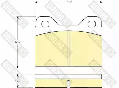 Комплект тормозных колодок, дисковый тормоз GIRLING купить