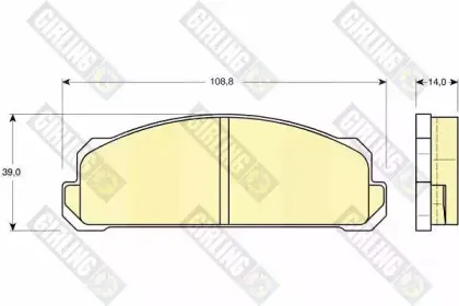 Комплект тормозных колодок, дисковый тормоз GIRLING купить