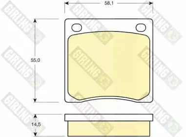 Комплект тормозных колодок, дисковый тормоз GIRLING купить