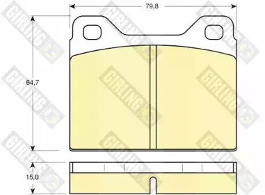 Комплект тормозных колодок, дисковый тормоз GIRLING купить