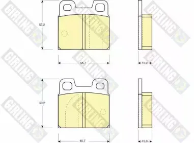 Комплект тормозных колодок, дисковый тормоз GIRLING купить