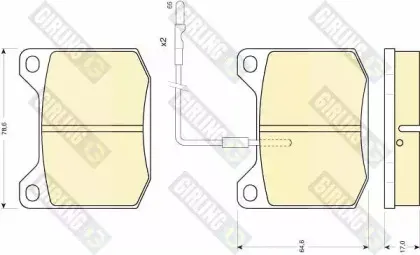 Комплект тормозных колодок, дисковый тормоз GIRLING купить