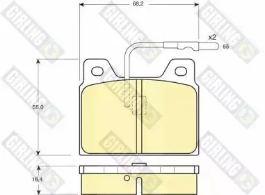 Комплект тормозных колодок, дисковый тормоз GIRLING купить