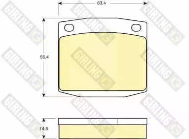 Комплект тормозных колодок, дисковый тормоз GIRLING купить