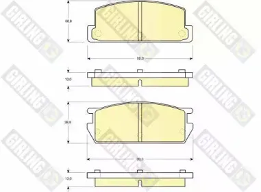 Комплект тормозных колодок, дисковый тормоз GIRLING купить