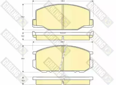 Комплект тормозных колодок, дисковый тормоз GIRLING купить
