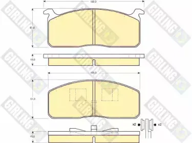 Комплект тормозных колодок, дисковый тормоз GIRLING купить
