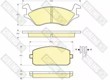 Комплект тормозных колодок, дисковый тормоз GIRLING купить
