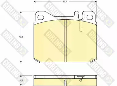 Комплект тормозных колодок, дисковый тормоз GIRLING купить