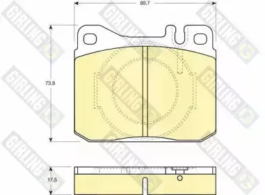 Комплект тормозных колодок, дисковый тормоз GIRLING купить