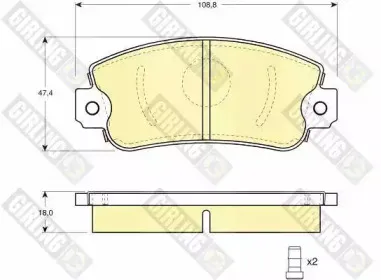 Комплект тормозных колодок, дисковый тормоз GIRLING купить