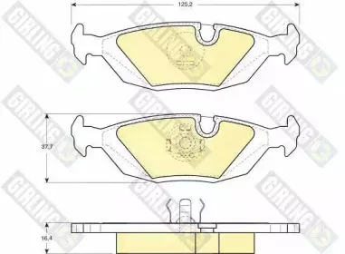 Комплект тормозных колодок, дисковый тормоз GIRLING купить
