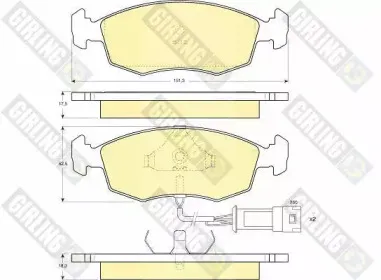 Комплект тормозных колодок, дисковый тормоз GIRLING купить