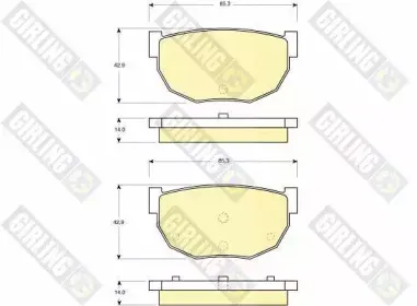 Комплект тормозных колодок, дисковый тормоз GIRLING купить