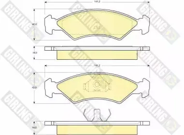 Комплект тормозных колодок, дисковый тормоз GIRLING купить