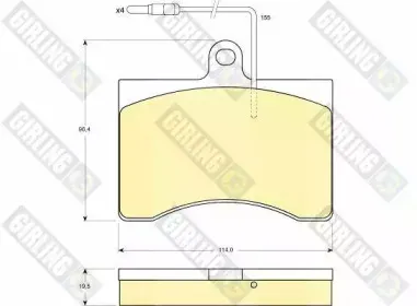 Комплект тормозных колодок, дисковый тормоз GIRLING купить