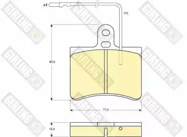 Комплект тормозных колодок, дисковый тормоз GIRLING купить