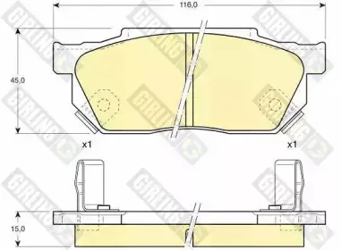 Комплект тормозных колодок, дисковый тормоз GIRLING купить